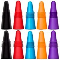 10 piezas de tapones para vino- CNYMANY reemplazo de sellador de botella de silicona reutilizable con tapa de agarre…